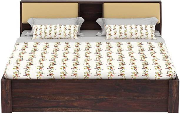 WOODENJOY Sheesham Wood Bed/Cot/Palaung Without Storage For Bedroom/Home Solid Wood Queen Bed