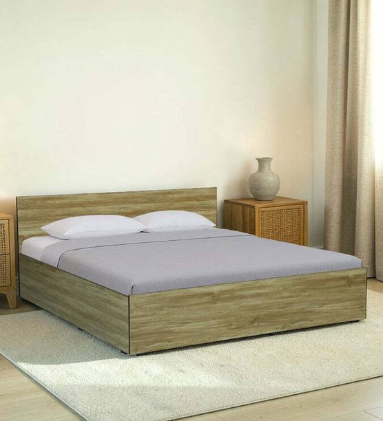 Ganpati Arts CARPER Wooden Bed for Bedroom/Hotel/Wooden Coted Wrper Box Ctorage and Headboard Engineered Wood King Box Bed, 221 cm x 90 cm (7.25 ft x 2.95 ft)