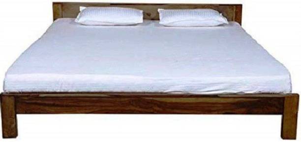 GOKUL ARTS Double Solid Sheesham Wood Bed for Bedroom | Bed Without Storage| King Size Bed Solid Wood Double Bed