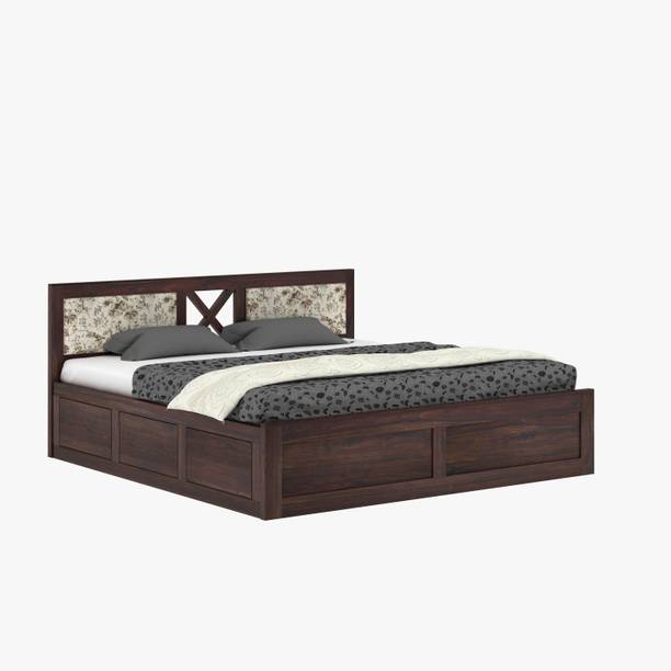 WOODENJOY Sheesham Wood King Bed/Wooden Bed With Hydraulic Storage/Wooden Palaung For Home Solid Wood King Hydraulic Bed