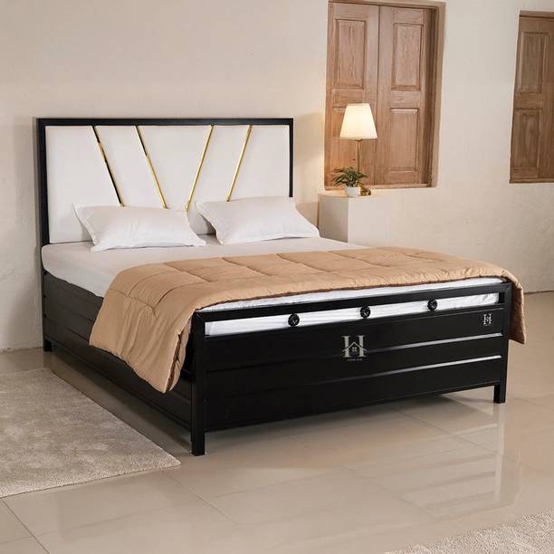 HomeHub Furniture Varcy (6X5) Queen Bed with Storage Metal Queen Box, Hydraulic Bed