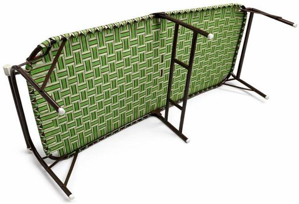 StarCollection Portable Folding Iron Bed For Sleeping, Guest & Camping with Metal Frame Metal Single Bed, 94 cm x 180 cm (3.08 ft x 5.91 ft)