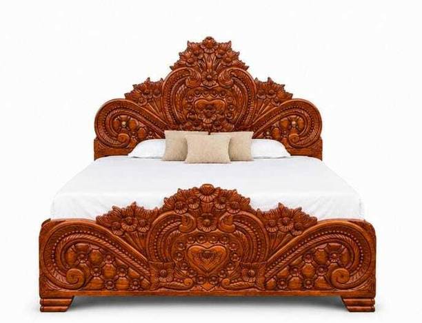 Model art furniture Solid Wood King Box Bed, 213 cm x 190 cm (6.99 ft x 6.23 ft)