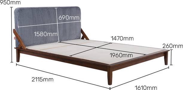 Durian EDMUND Solid Wood Queen Bed