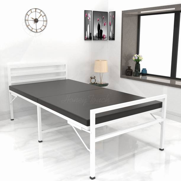 HoneyTouch Folding Bed | With Orthopedic Tri Layer Mattress | 3 Years Warranty Metal Single Bed