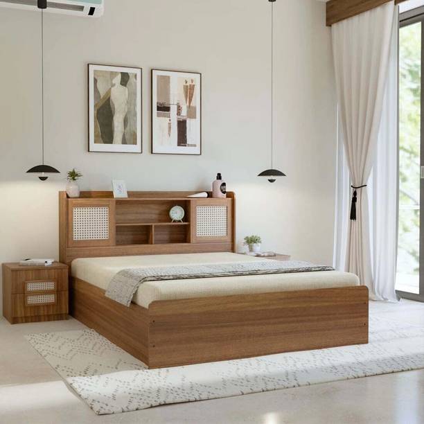 NEUDOT Sakura Engineered Wood King Box Bed