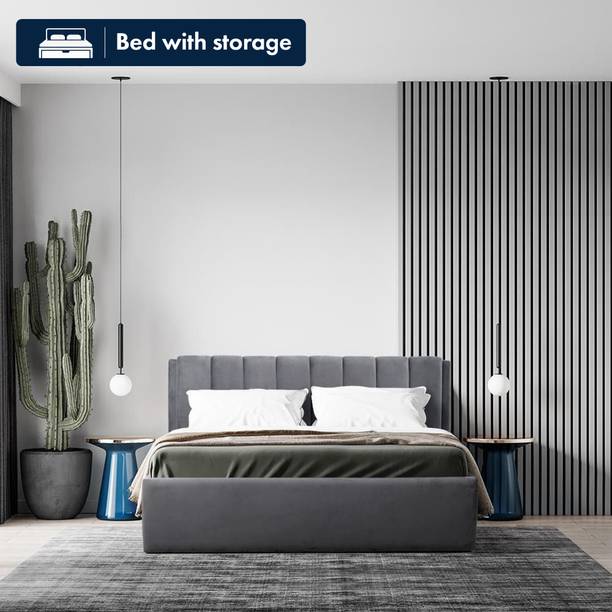 Wakefit Antho Solid Wood King Box Bed, 215 cm x 196 cm (7.05 ft x 6.43 ft)