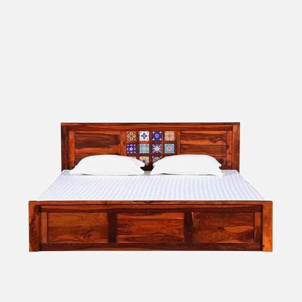 SONA ART & CRAFTS Solid Wood King Box Bed