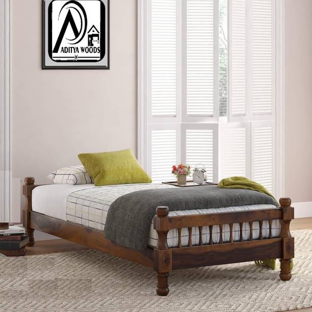 Devsignature solid Wood Bed/Cot/Palaung For Bed Room/Home/Hotel Solid Wood Single Bed