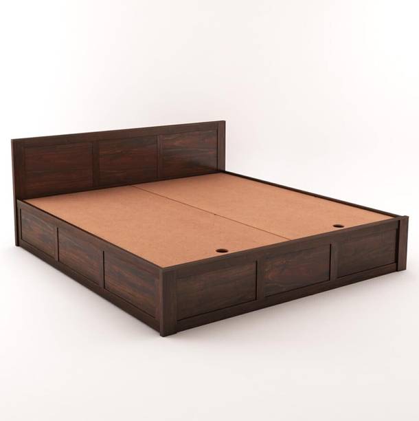 SAVITRIDECOR Sheesham Wood Bed For Bedroom/Wooden Cot/Palaung/Bed With Box Storage For Home Solid Wood King Box Bed, 205 cm x 190 cm (6.73 ft x 6.23 ft)