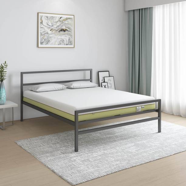 Nilkamal SLEEP Striker Metal Bed With Ecoair Latex Mattress Metal Queen Bed