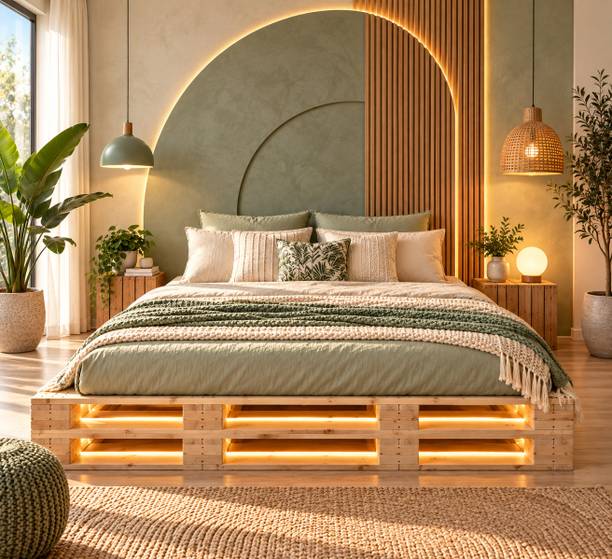 Prime Wooden Packers Beautiful Platform Bed Frame Engineered Wood Single Bed, 183 cm x 122 cm (6.0 ft x 4.0 ft)