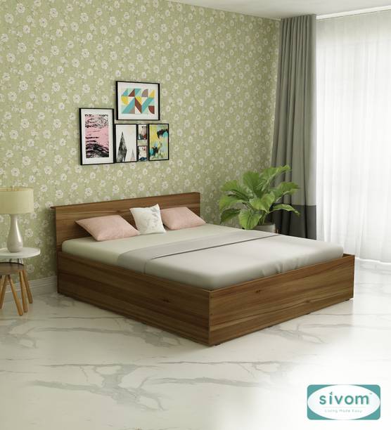 SIVOM SCANDI Modular Box Bed with Storage Engineered Wood King Box Bed, 206 cm x 160 cm (6.76 ft x 5.25 ft)