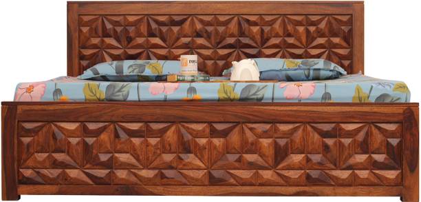 ROYAL FINISH Spinster King Size(72"x78") Without Storage,12-Month Warranty,Natural Colour Solid Wood King Bed