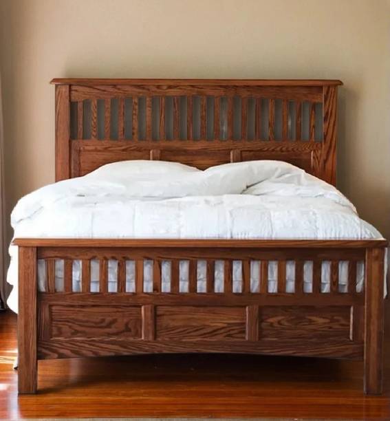 DITHA Solid Sheesham Wood King Size Bed With Headboard For Bed Room, Living Room Solid Wood King Bed