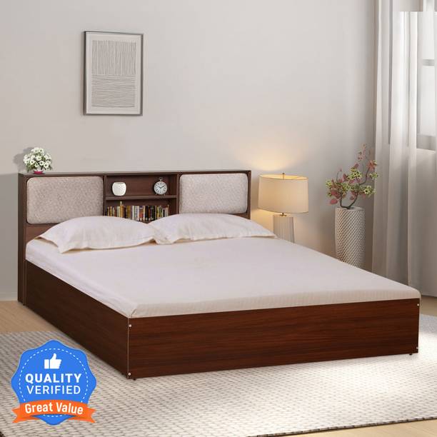 Mintwud from Pepperfry Yokohama King Bed With Hydraulic Storage For Bedroom/Home Engineered Wood King Hydraulic Bed