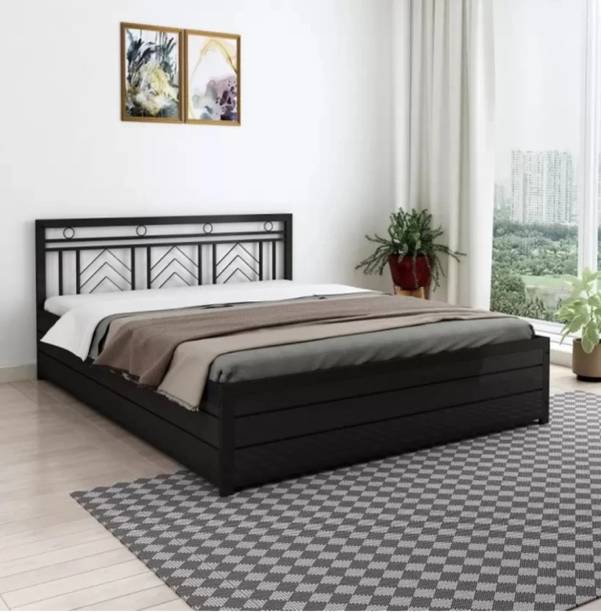 SoftSoul FURNITURE Metal King Hydraulic Bed