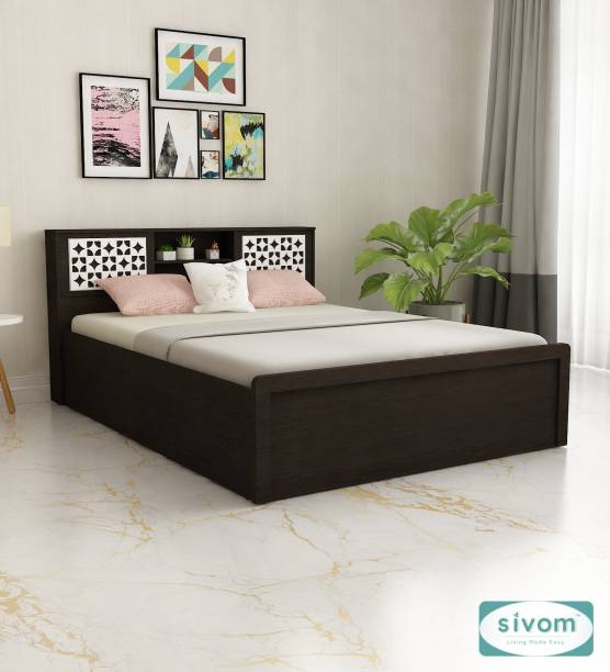 SIVOM Orient Modular Box Bed with Storage Engineered Wood Queen Box Bed