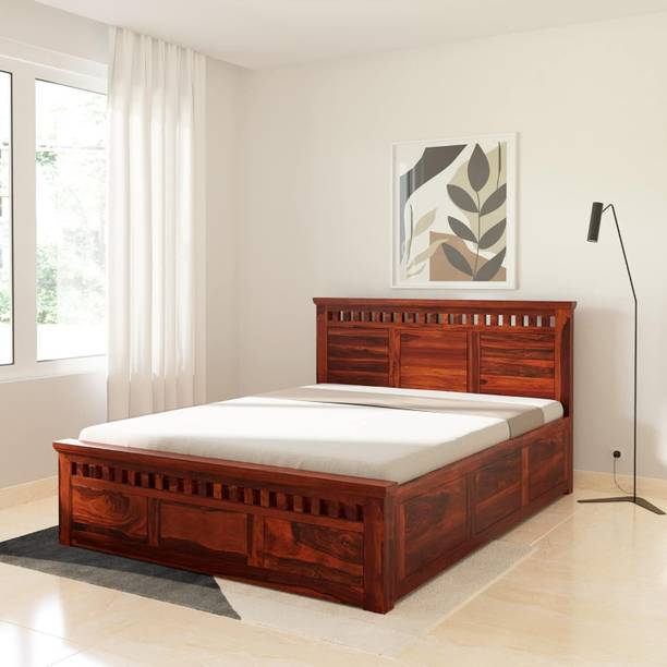 AMBICA WOODMART A Beautiful Solid Sheesham Wood Bed | Cot Bed | Bed For Bedroom Solid Wood Queen Box Bed