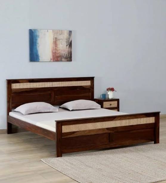 NOBLE ART 801 Solid Wood Queen Bed, 207 cm x 160 cm (6.79 ft x 5.25 ft)
