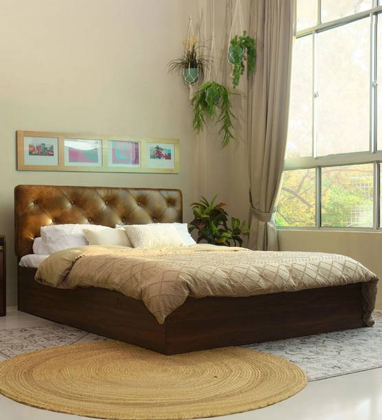 Mintwud from Pepperfry Bashira Upholstered Queenz Bed/Cot/Palaung With Box Storage For Bedroom/Home Engineered Wood Queen Box Bed