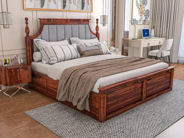 Deuba Solid Wood King Box Bed, 189 cm x 208 cm (6.2 ft x 6.82 ft)