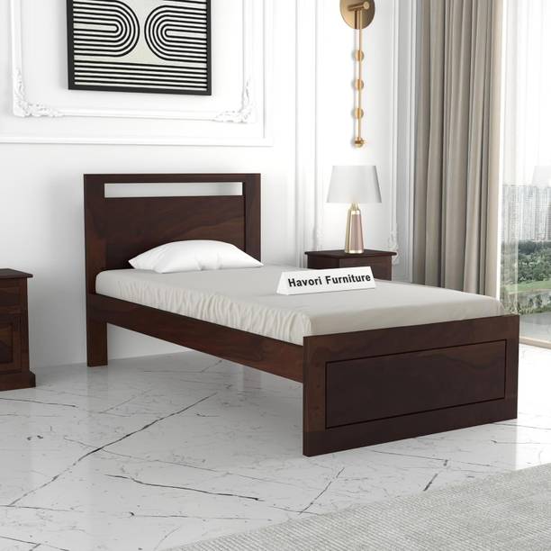 HAVORI FURNITURE Pure Sheesham Solid Wood Single Size Bed Without Storage Solid Wood Single Bed, 187.96 cm x 99.06 cm (6.17 ft x 3.25 ft)