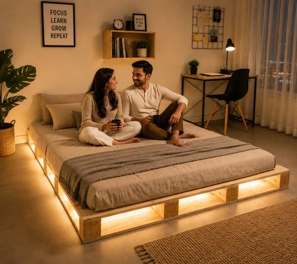 Prime Wooden Packers Platform Bed Frame Engineered Wood Single Bed, 183 cm x 122 cm (6.0 ft x 4.0 ft)