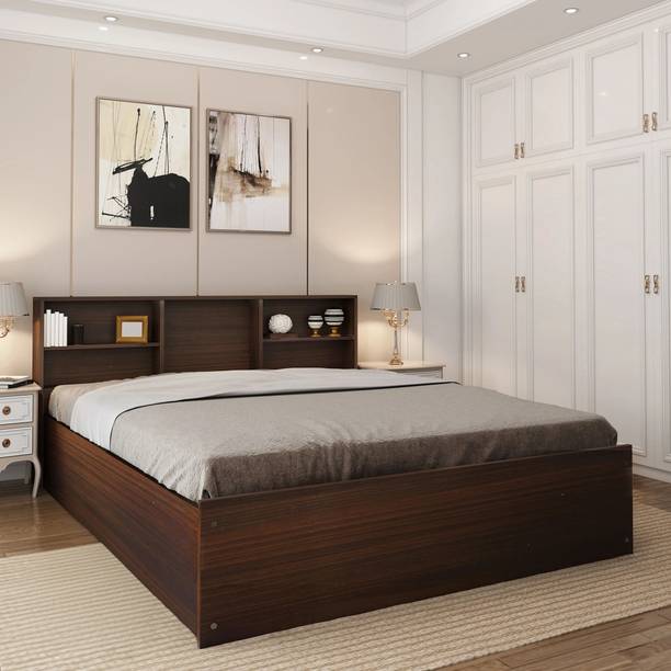 Flipkart Perfect Homes Opus Engineered Wood King Box Bed, 212.8 cm x 192.7 cm (6.98 ft x 6.32 ft)