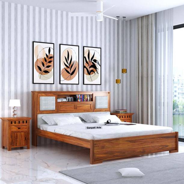 Gouravgenic Handicraft Rosewood ( Sheesham ) Solid Wood Queen Bed