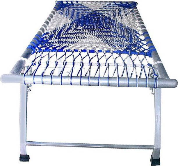 letap Foldable bed portable Single folding bed Hand made charpai, 2.5 ft x 6 ft Metal Single Bed