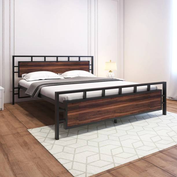homdec Hercules Hybrid Wood and Metal Structure Bed – No Plywood Needed, Noise Free Metal Queen Bed