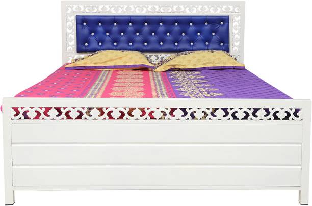 Vibrant Interior CUBA BLUE (6x4) Metal Double Hydraulic Bed
