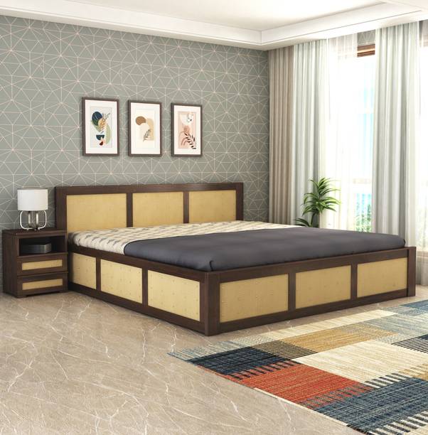 KART HANDICRAFTS Solid Sheesham Wood Queen Size Box storage Bed for living room, bedroom Solid Wood Queen Box Bed
