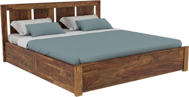 Vintej Home Sheesham ( Rosewood ) Jodhpur Furniture Solid Wood King Box Bed