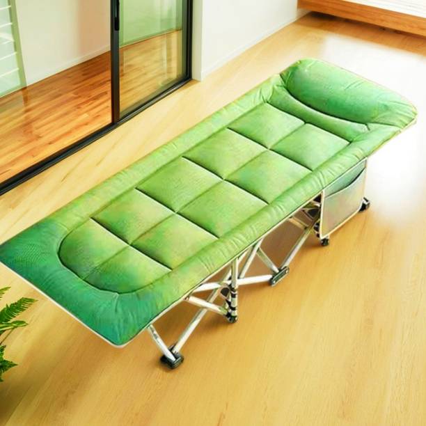 CAREOPETA Folding Camping Sleeping Bed Travel Recliner Bed for Outdoor Indoor Use Leather Outdoor Chair