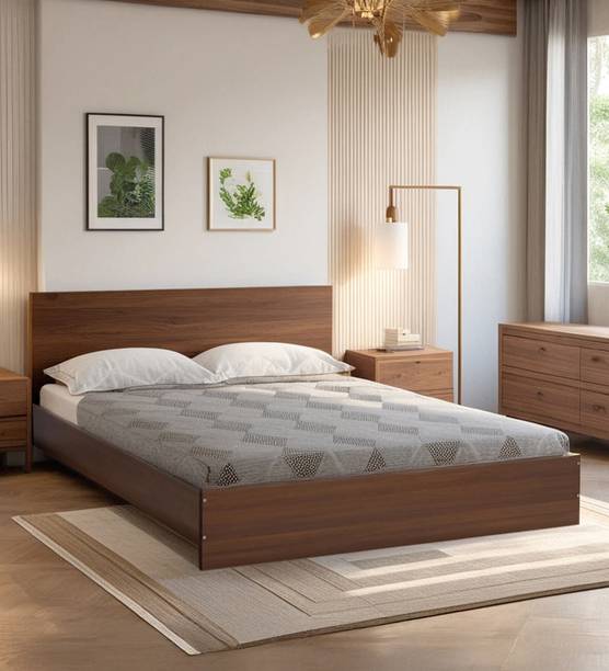 Mintwud from Pepperfry Seto Wooden King Bed/Wooden Bed Without Storage For Bedroom/Home Engineered Wood King Bed
