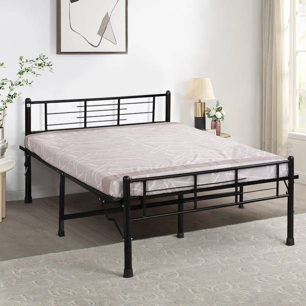 Delite Kom Lazo Foldable Metal Double Bed (6.7x4ft) | Heavy Load | 1 Year Warranty | Strong Metal Double Bed