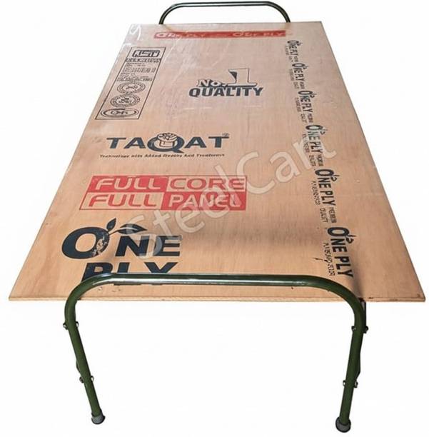 SteelCart Heavy Duty Wooden Folding Bed/Cot 36x72 inch~Portable Termite-Free Made in India Metal Single Bed
