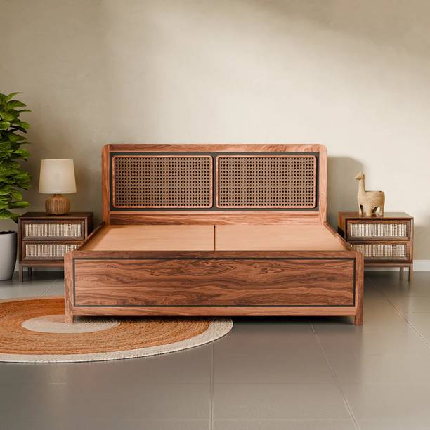 FLO Boho Solid Wood Queen NA Bed, 182.88 cm x 152.4 cm (6.0 ft x 5.0 ft)
