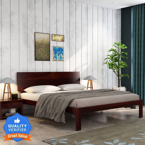 Flipkart Perfect Homes Solid Wood Queen Bed