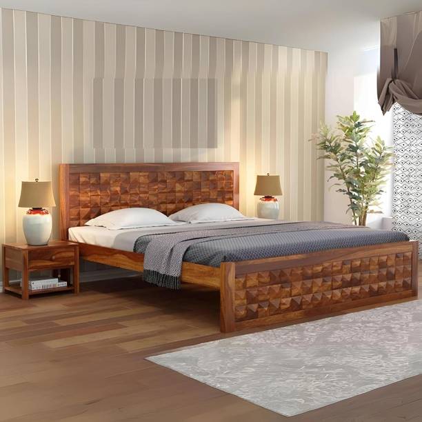 Ferrovilla Solid Wood King Bed, 198.12 cm x 182.88 cm (6.5 ft x 6.0 ft)
