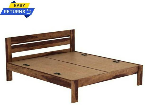 WoodMart Furniture Solid Wood Queen Bed, 208.28 cm x 165 cm (6.83 ft x 5.41 ft)