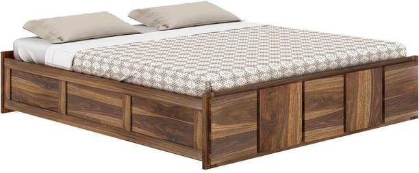 Ganpati Arts Sheesham Wood Scott Queen Bed/Wooden Cot/Wooden Bed With Storage For Home Solid Wood Queen Hydraulic Bed