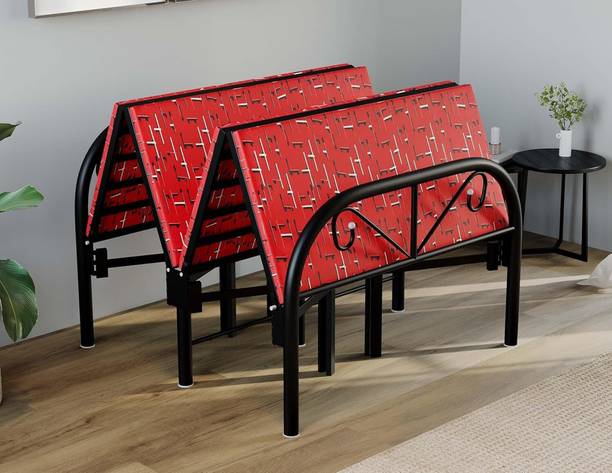 FOLDURA Comfort Fold Bed Metal Single Bed, 188 cm x 91.4 cm (6.17 ft x 3.0 ft)