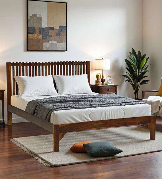 Ferrowoods Heritage Sheesham Bed Solid Wood King Bed, 203 cm x 191 cm (6.66 ft x 6.27 ft)