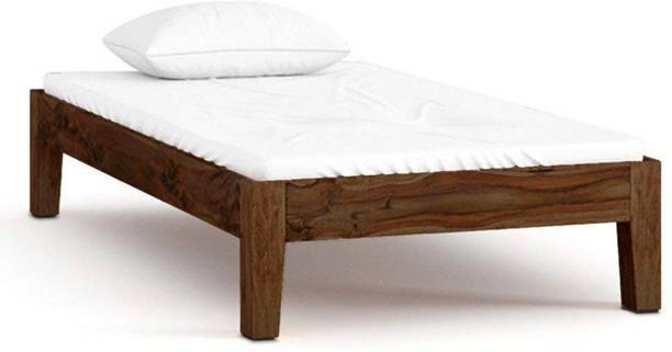 mewar furniture Solid Sheesham Wood Single Bed Without Storage For Bed Room, Hotel. Solid Wood Single Bed