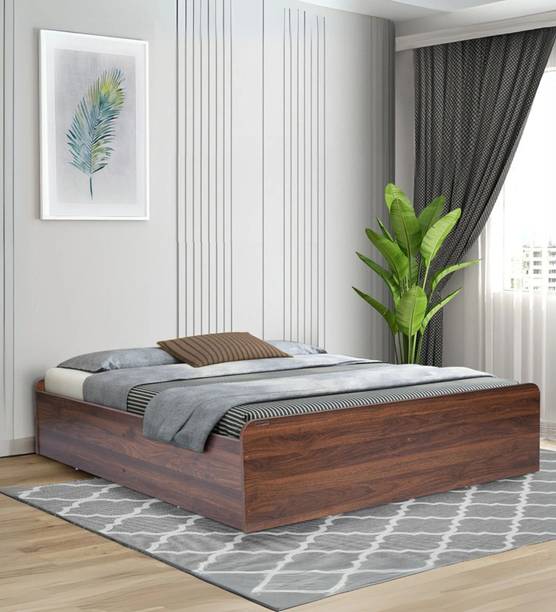 Mintwud From Pepperfry Teen Queen Size Bed With Box Storage Engineered Wood Queen Box Bed, 186 cm x 127 cm (6.1 ft x 4.17 ft)