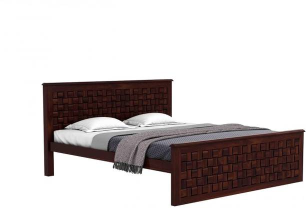 AvishWood Without Storage for Bedroom | Solid Wood Cot Bed Palang for Living Room Home Solid Wood King Bed