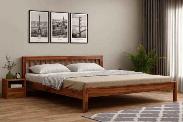 BHWOOD Solid Wood King Bed